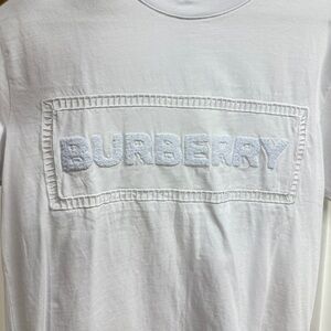 Burberry White Logo Short Sleeve Tee